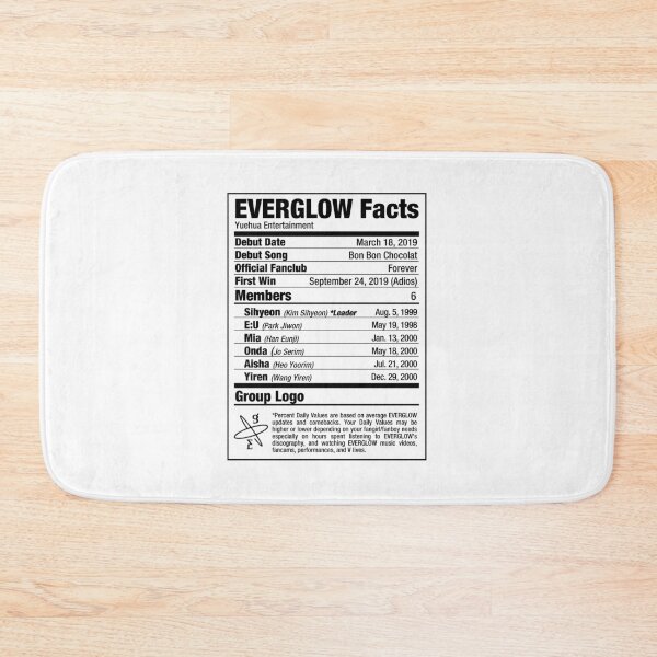Item preview, EVERGLOW Kpop Nutritional Facts designed and sold by skeletonvenus.