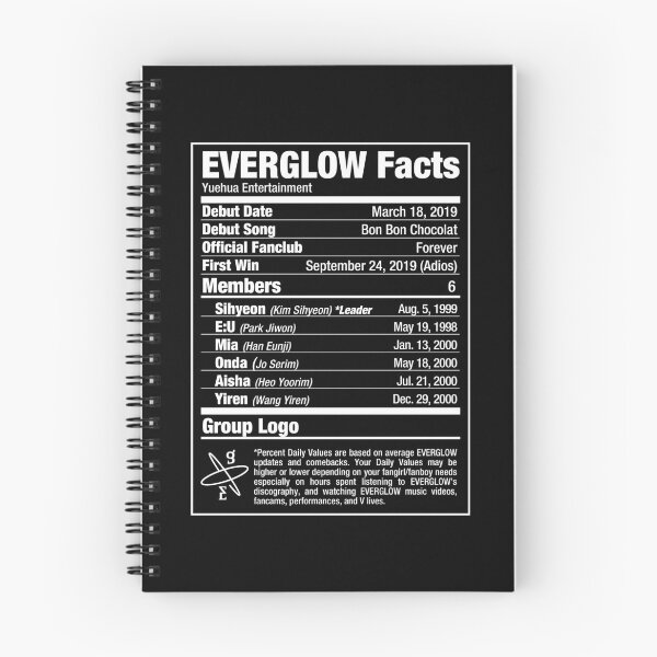 Item preview, EVERGLOW Kpop Nutritional Facts 2 designed and sold by skeletonvenus.