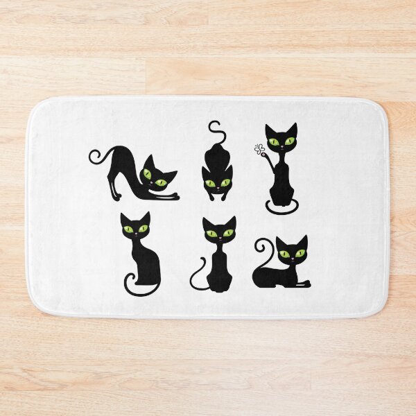 Item preview, Black cats with big green eyes   designed and sold by anemiche.