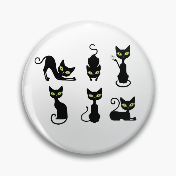 Item preview, Black cats with big green eyes   designed and sold by anemiche.