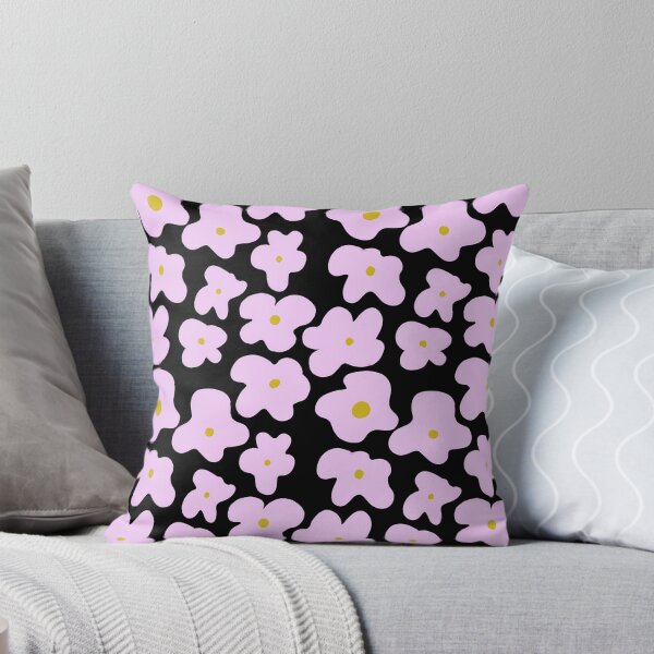 Item preview, Modern Floral Pink on Black Background designed and sold by NancyMerkle.