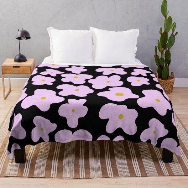 Item preview, Modern Floral Pink on Black Background designed and sold by NancyMerkle.