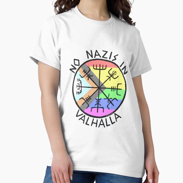 Vista previa del artículo con la obra «No hay nazis en el Valhalla», diseñado y vendido por MiriamSage.