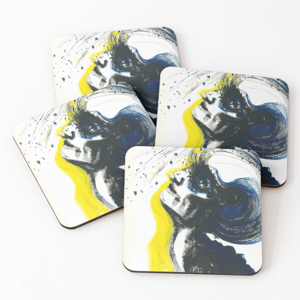 Item preview, Abstract acrylic portrait painting-he is the sun and the sky designed and sold by nahaljafariart.