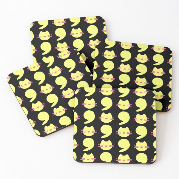 Item preview, Yellow Semicolon Cattern designed and sold by SparkSnaps.
