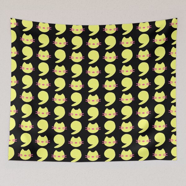 Item preview, Yellow Semicolon Cattern designed and sold by SparkSnaps.