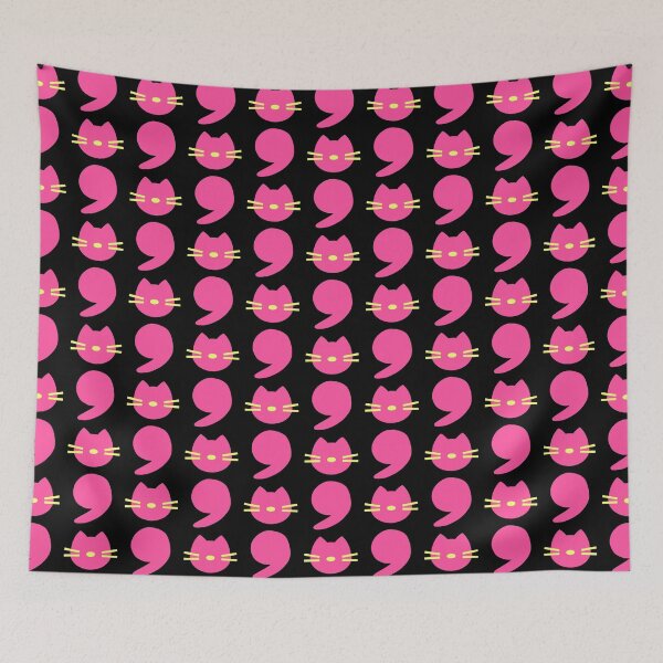 Item preview, Pink Semicolon Cattern designed and sold by SparkSnaps.