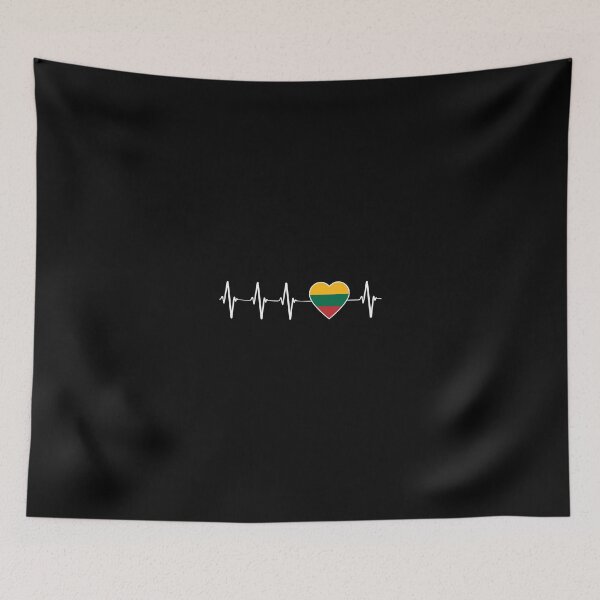 Item preview, Lithuanian Heartbeat I Love Lithuania Flag Country Gift designed and sold by oltonomer8.