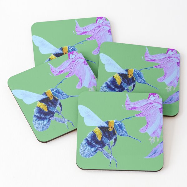 Item preview, White Tailed Bumble Bee At Flower designed and sold by ChrisAnimalArt.