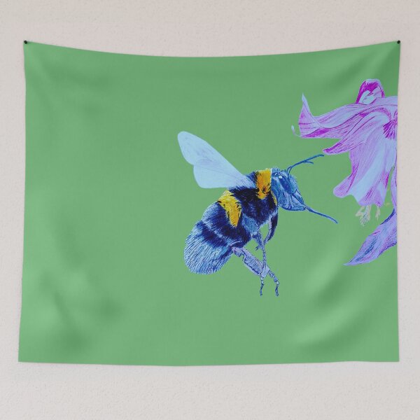 Item preview, White Tailed Bumble Bee At Flower designed and sold by ChrisAnimalArt.