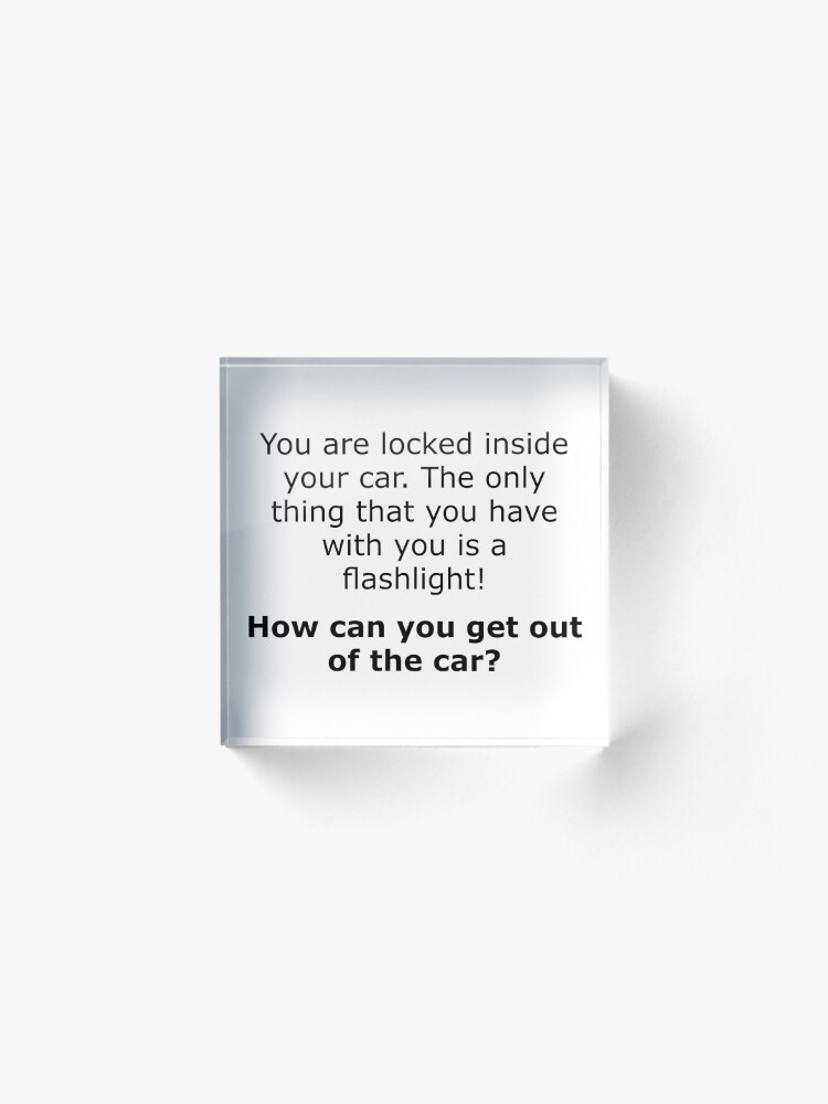 Alternate view of Complex Riddle - Escape From The Car Series Acrylic Block