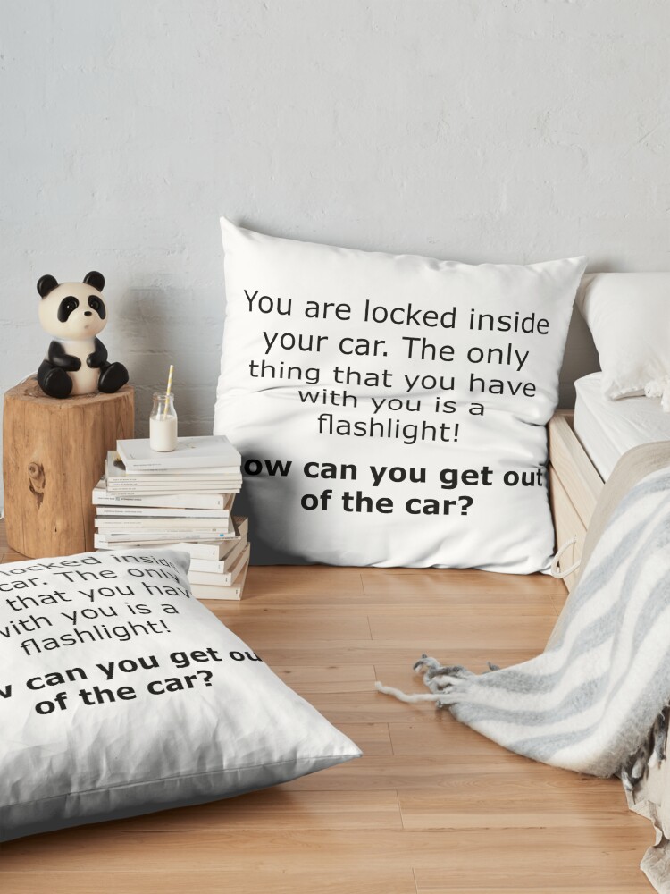 Alternate view of Complex Riddle - Escape From The Car Series Floor Pillow