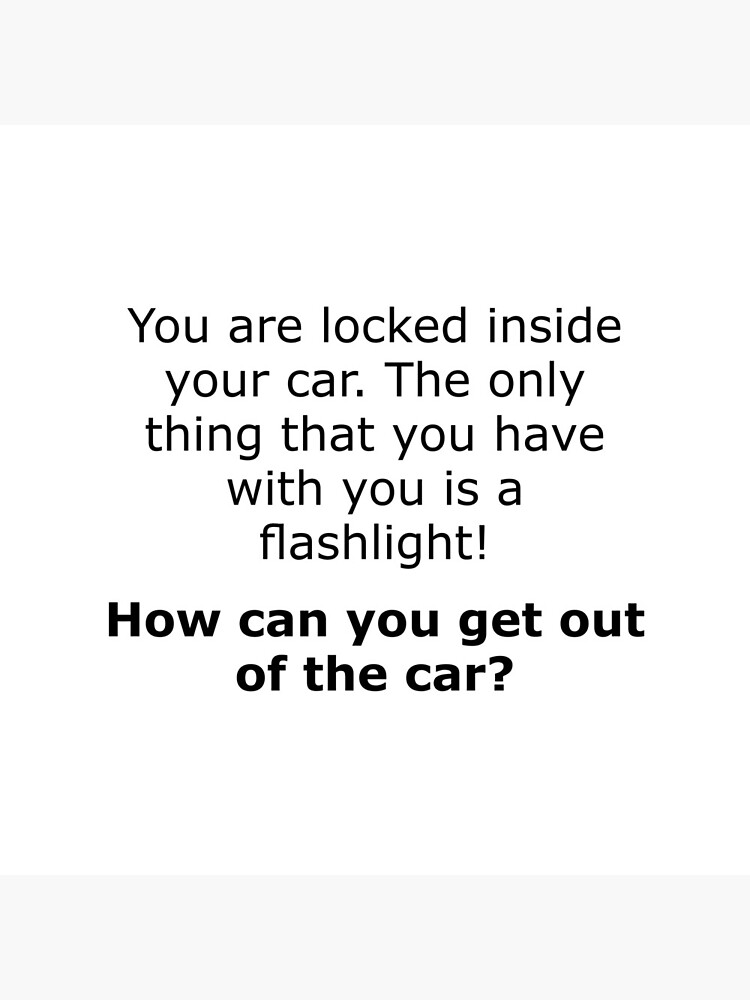 Complex Riddle - Escape From The Car Series by ThinkinClothing