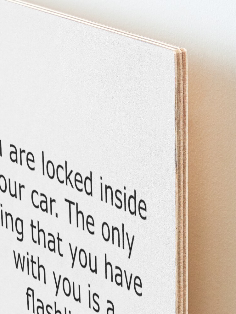 Alternate view of Complex Riddle - Escape From The Car Series Mounted Print