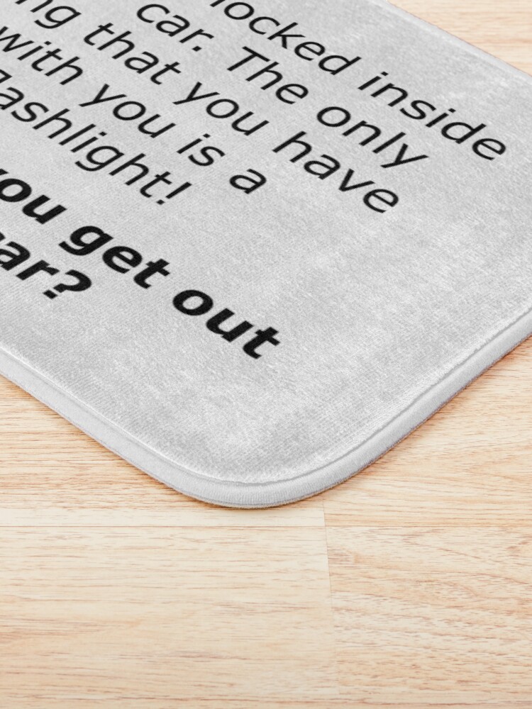 Alternate view of Complex Riddle - Escape From The Car Series Bath Mat