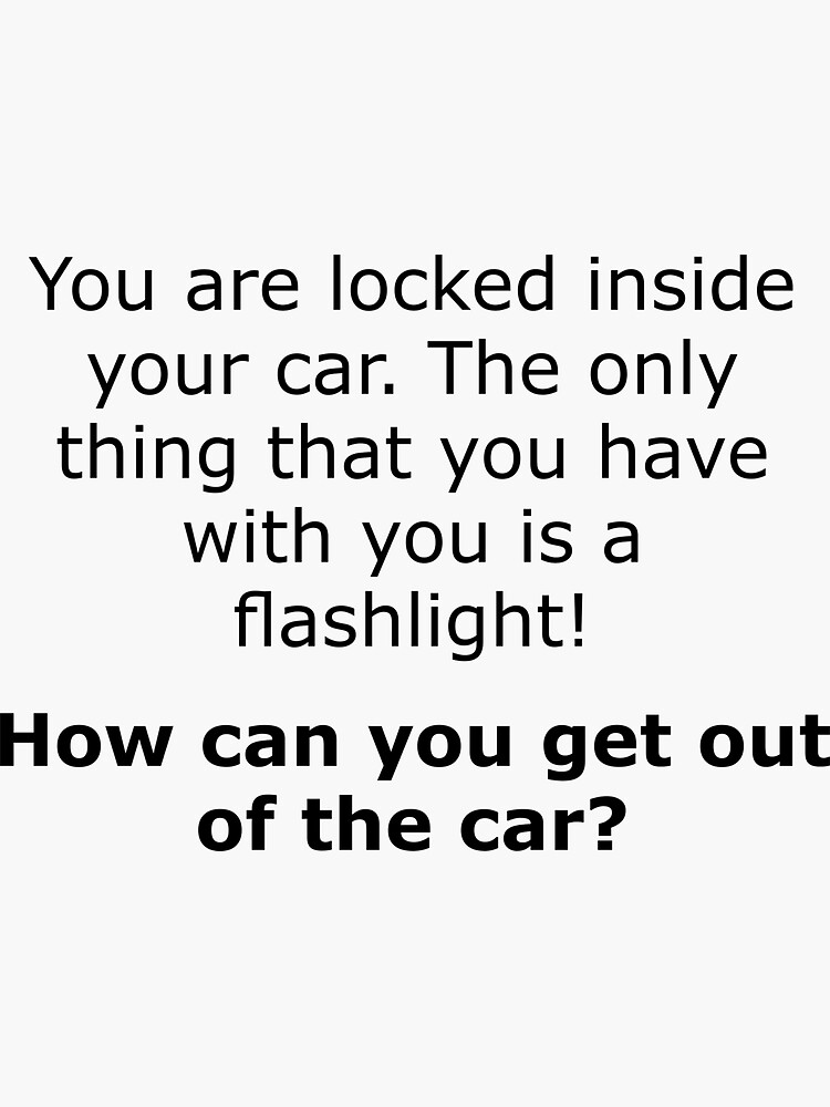 Complex Riddle - Escape From The Car Series by ThinkinClothing