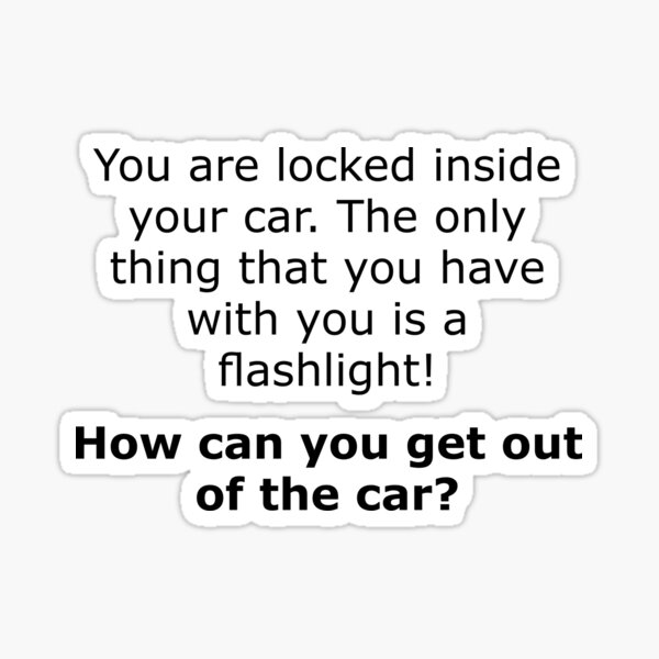 Complex Riddle - Escape From The Car Series Sticker