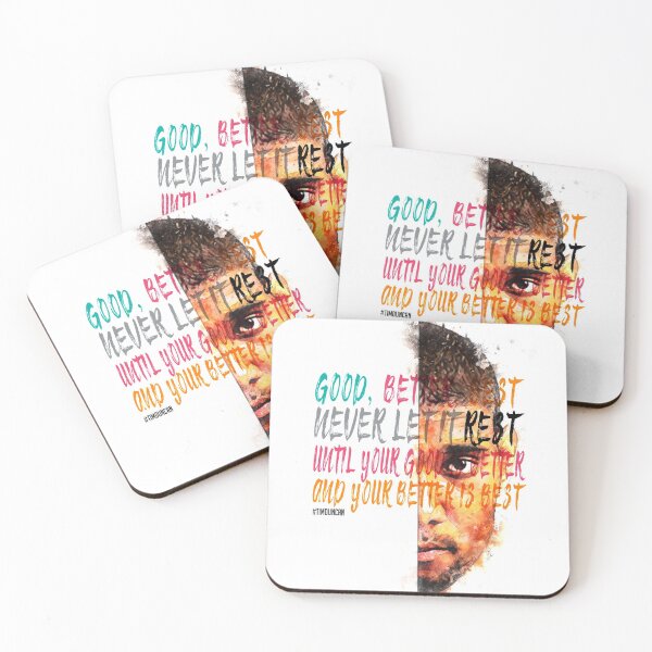 Item preview, Tim Duncan Inspiration Saying Motivational Quote Watercolor sketching Positive quote:Good, better, best. Never let it rest. Until your good is better and your better is best. designed and sold by scribblelife.