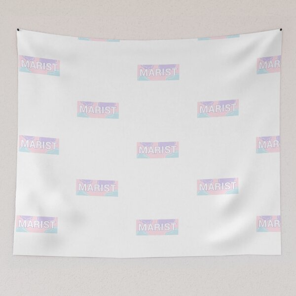 Item preview, Marist Block Letter Pastel Abstract Shapes Logo designed and sold by katiemarielle.