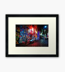 Abend in Hosier Lane Gerahmtes Wandbild