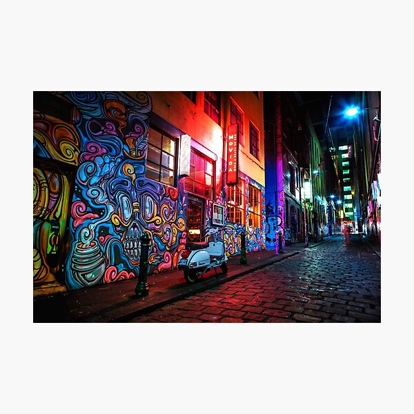 Evening in Hosier Lane Photographic Print