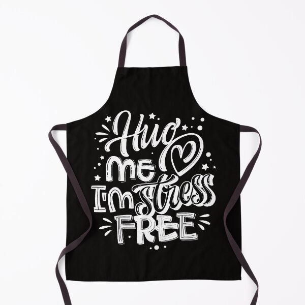 Item preview, Mental Health Support Hug Me I'm Stress Free Black & White Quote Saying Text White designed and sold by WearWolfDesigns.