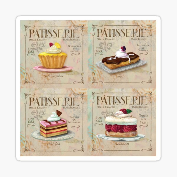 Item preview, French Patisserie multi print designed and sold by FionaStokes.