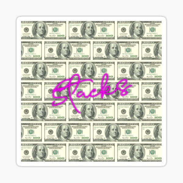 dollars get this paper neon sticker for sale by chrctrassassin redbubble
