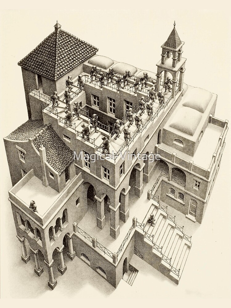 Disover M.C. Escher - Ascending And Descending, 1960 Premium Matte Vertical Poster