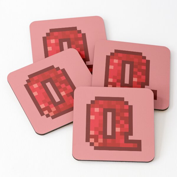 Item preview, Letter Art Red Retro Pixel Pattern - Q designed and sold by dylanxh.