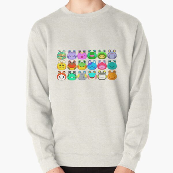 Frog Pattern Pullover Sweatshirt
