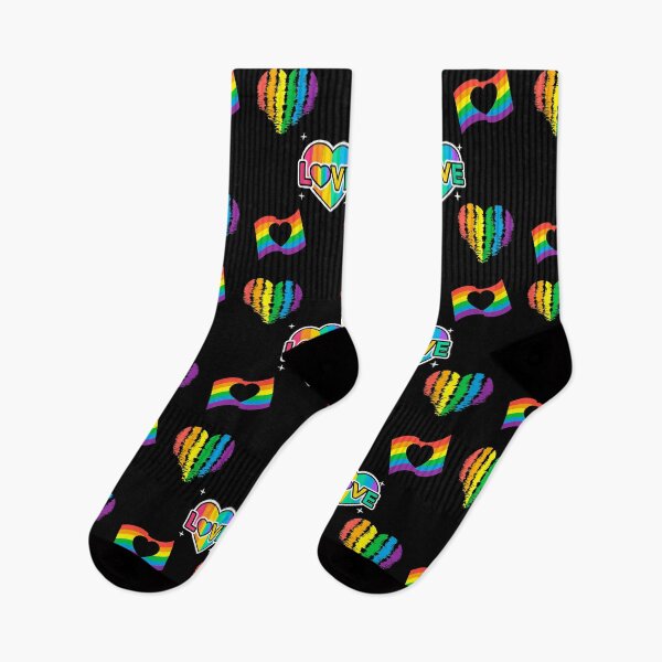 Item preview, LGBTQ+ Pride Rainbow Heart Love Design designed and sold by HolidayTees.