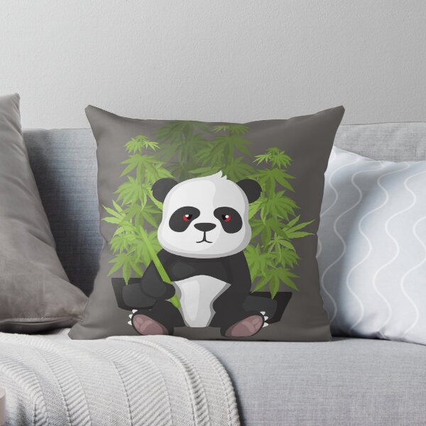High panda Throw Pillow