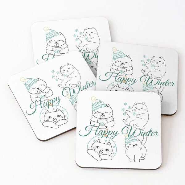 Item preview, Happy winter Happy cat designed and sold by ssugi.