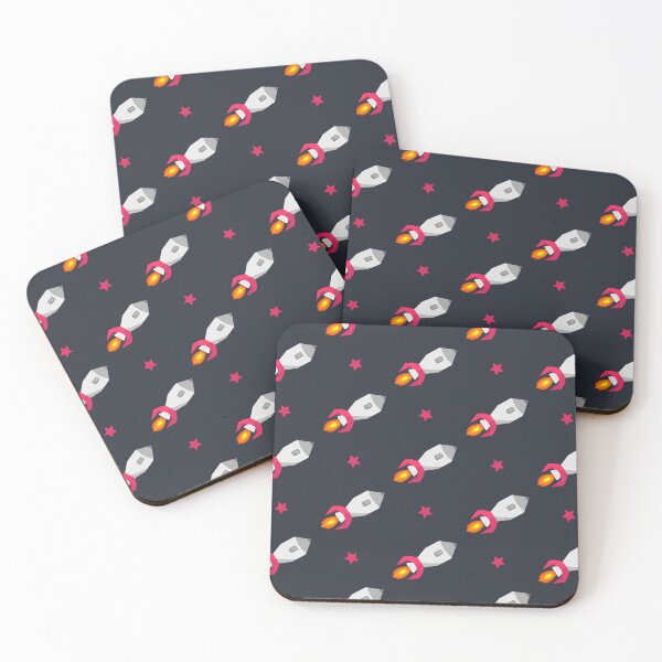 Item preview, Seamless pattern of space rocket and star on dark background designed and sold by ntpcpl38.