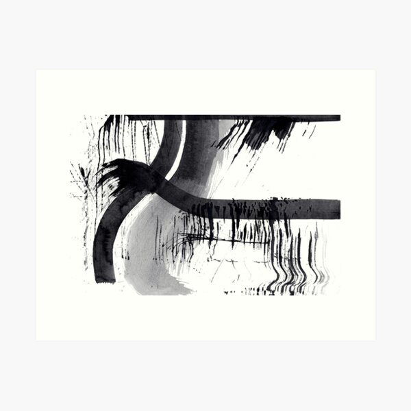 Item preview, ink explorations (080) - abstract black india ink painting designed and sold by expl-rations.