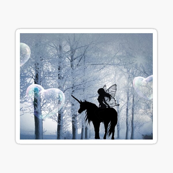 The white forest Sticker