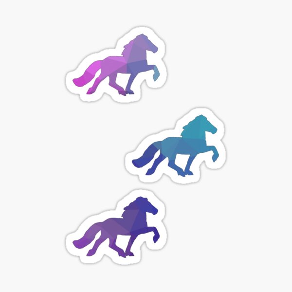 Aperçu de l'œuvre Pack d'autocollants de cheval aux tons de bijou créée et vendue par MotherOfBears.