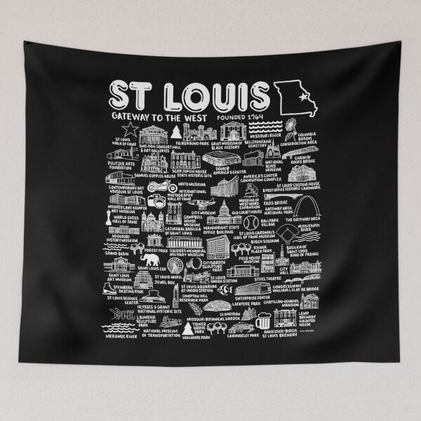 Item preview, St Louis Map  designed and sold by fiberandgloss.