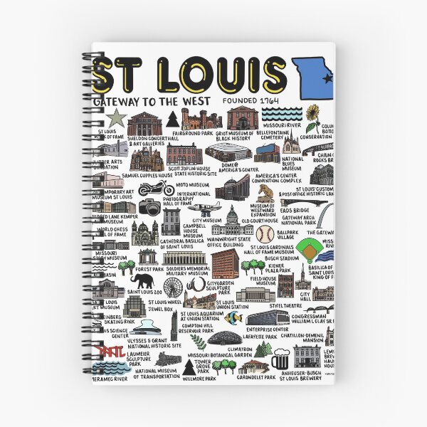 Item preview, St Louis Map  designed and sold by fiberandgloss.
