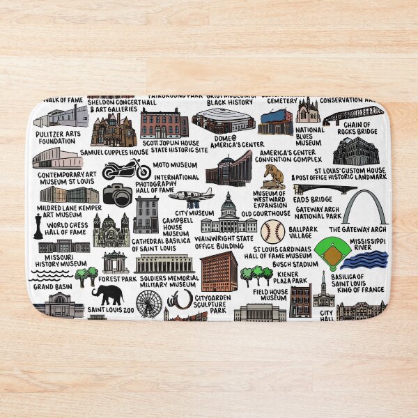 Item preview, St Louis Map  designed and sold by fiberandgloss.