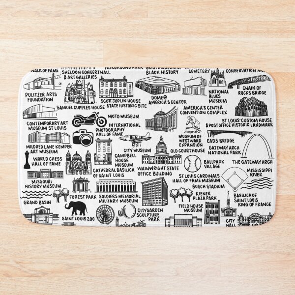 Item preview, St Louis Map  designed and sold by fiberandgloss.