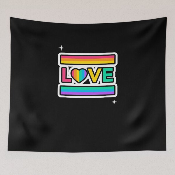 Item preview, LGBTQ+ Pride Rainbow Heart Love Design designed and sold by HolidayTees.