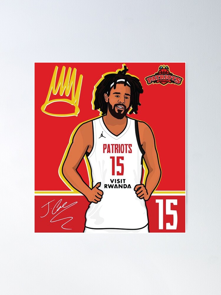 J COLE 15 PATRIOTS VISIT RWANDA BASKETBALL JERSEY