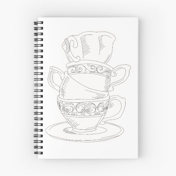 Item preview, Tea cup stack  designed and sold by katspaperandpen.