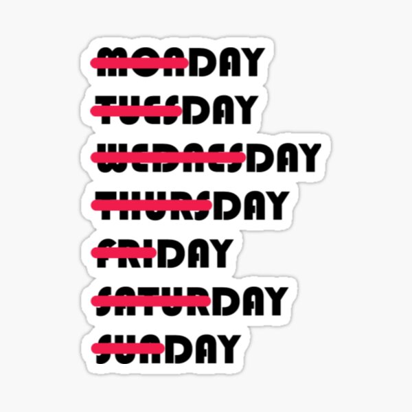 Block Days of the Week Stickers - Small – Graciebeth Studios