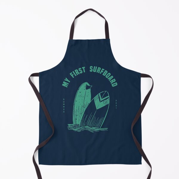 Item preview, My First Surfboard Teal and Blue designed and sold by art-by-gui.