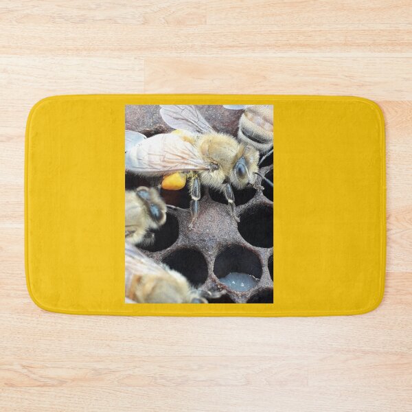 Item preview, Yellow pollen on worker bee, insect. designed and sold by slowboy.