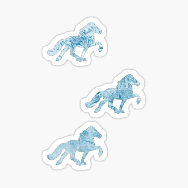 Aperçu de l'œuvre Pack d'autocollants Cheval de Glace Cheval d'allure créée et vendue par MotherOfBears.