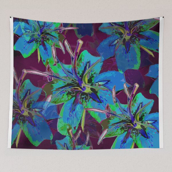 Item preview, Luscious Liliums - Blue / Purple designed and sold by PoppyPod.